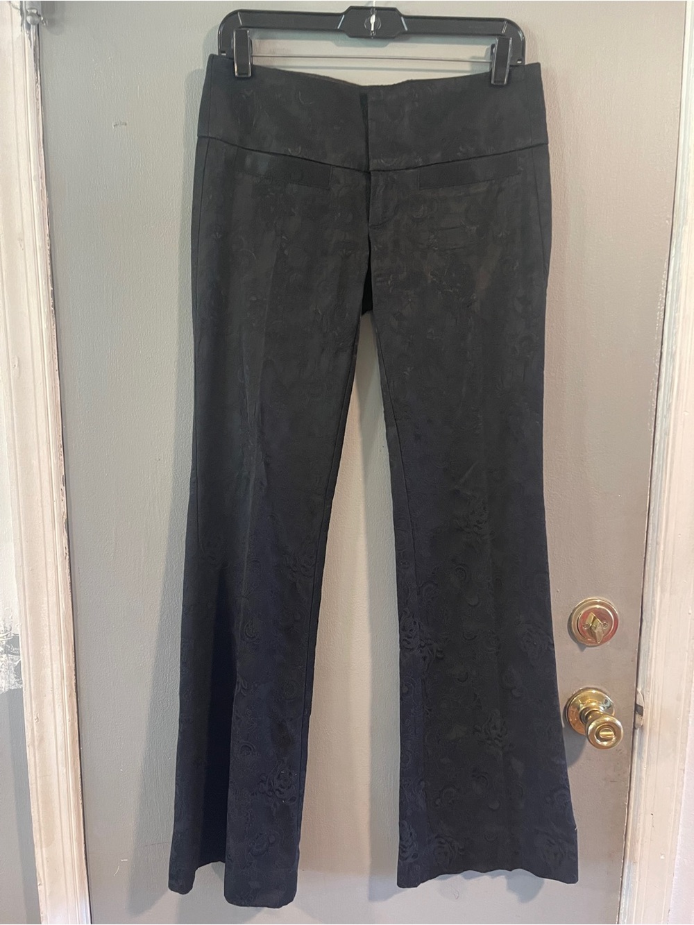 Vintage Billy Blues Jacquard Flare Dress Pants Size 2